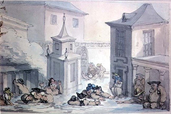 Matthew Brambles resa till badet av Thomas Rowlandson