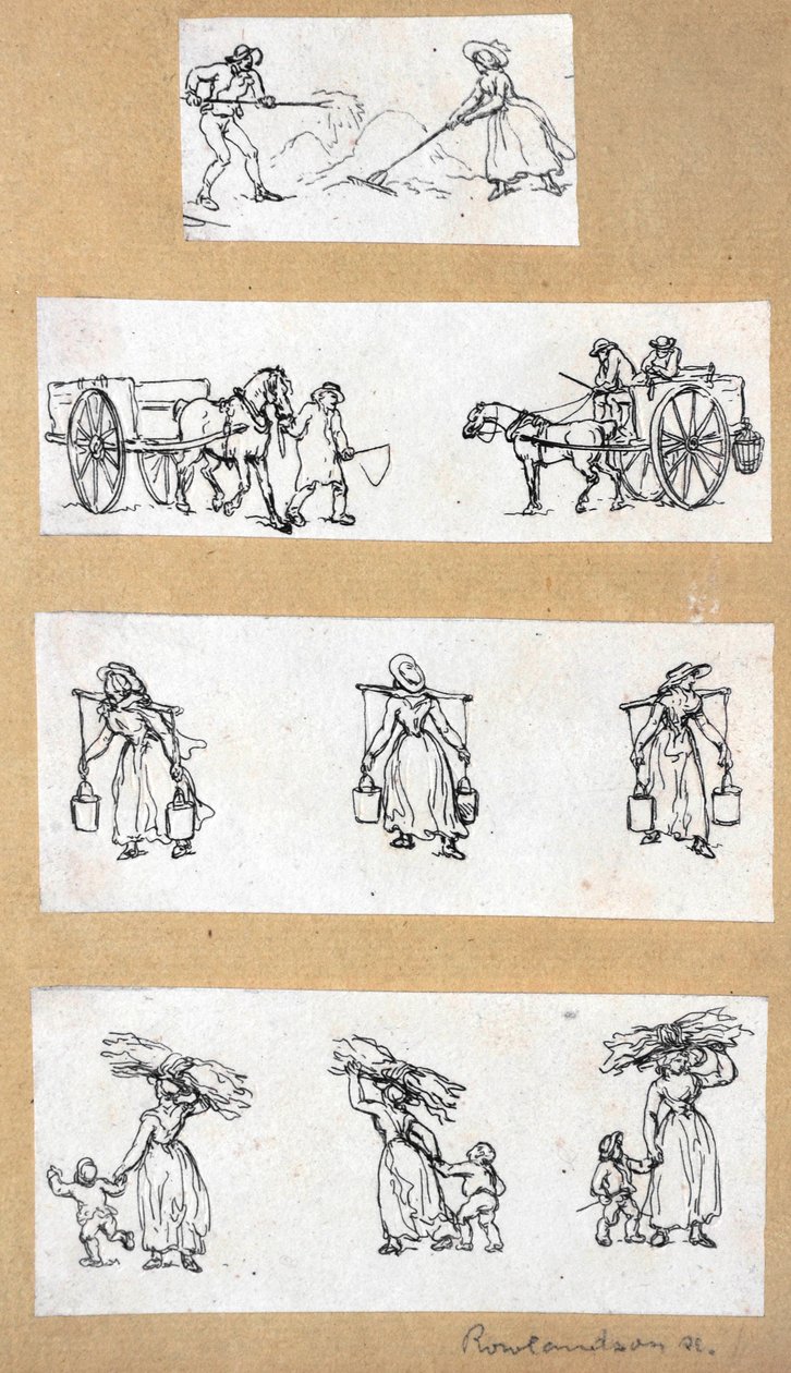 Miniatyrstudier (etsning) av Thomas Rowlandson