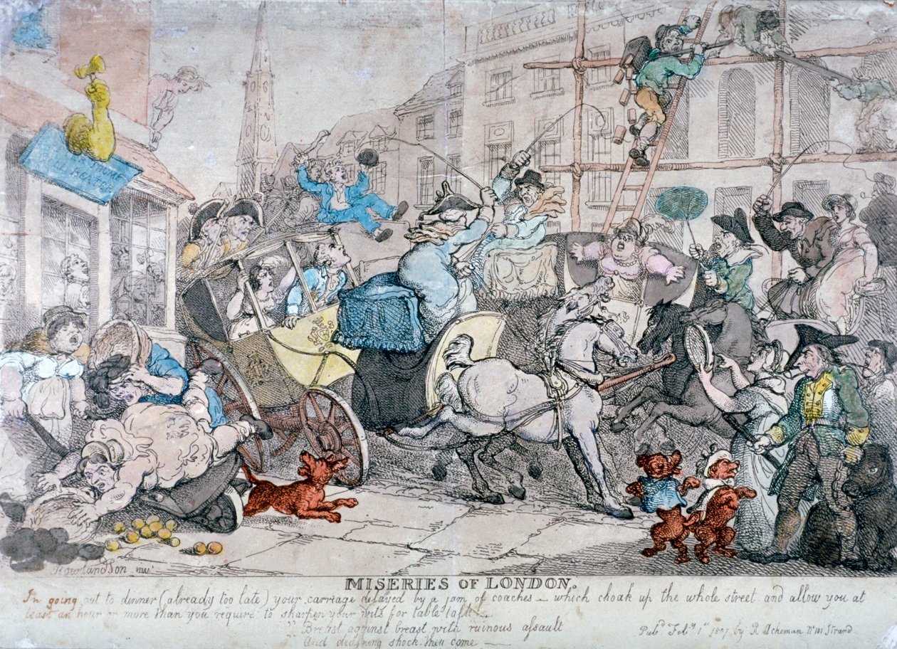 "Miseries of London...", 1807 av Thomas Rowlandson