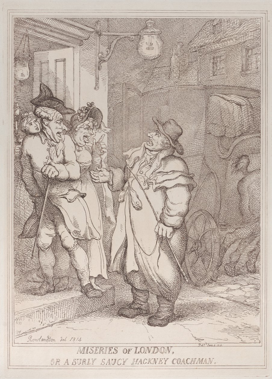 Londons elände, eller en sur och fräck hackneykusk av Thomas Rowlandson