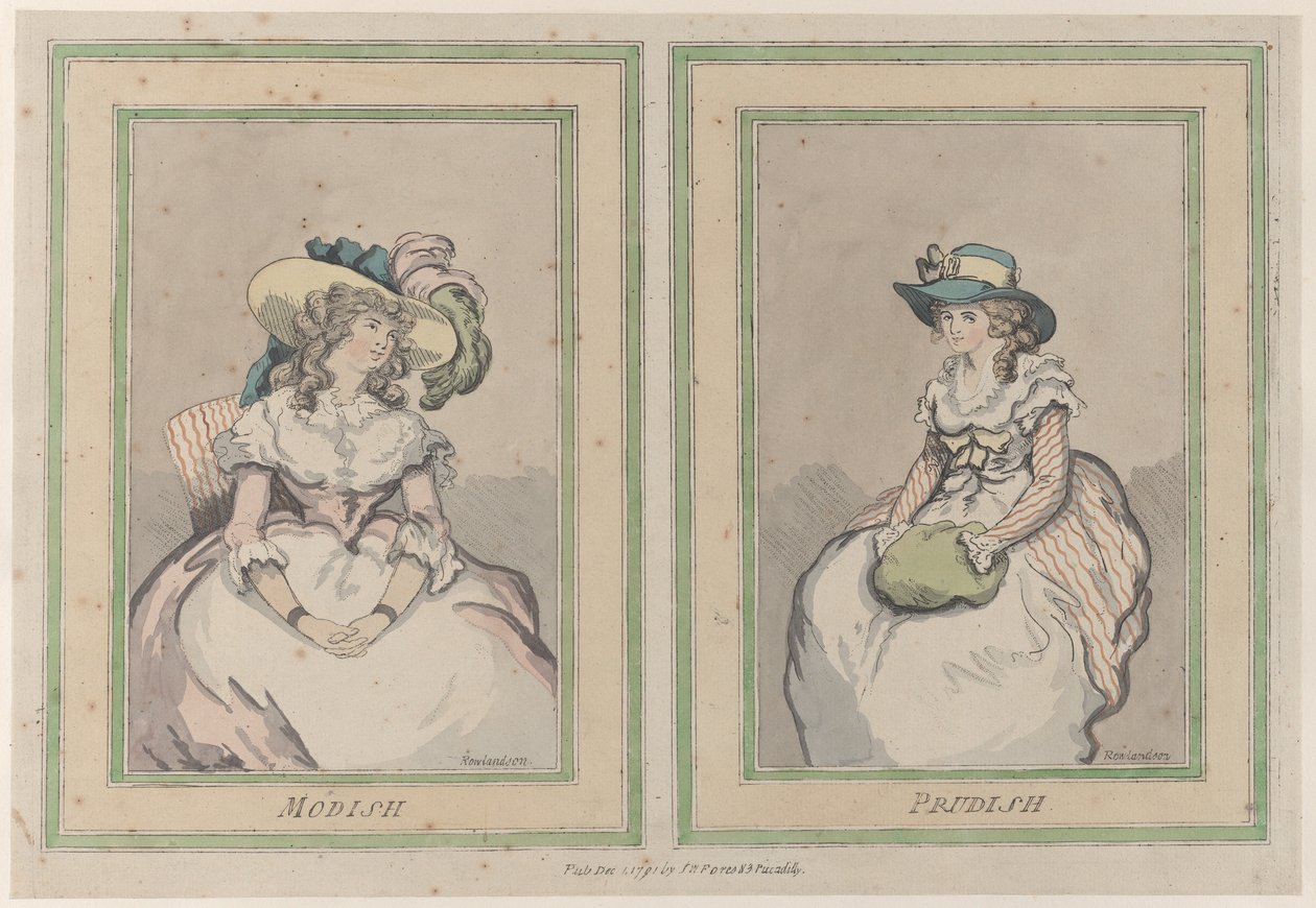 Modish and Prudish, 1 december 1791., 1 december 1791. av Thomas Rowlandson