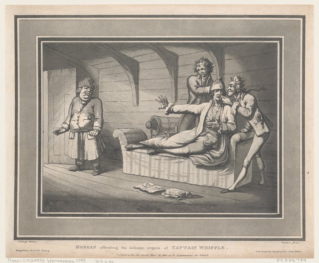 Morgan offending The Delicate Organs of Captain Whiffle, 12 maj 1800., 12 maj 1800. av Thomas Rowlandson