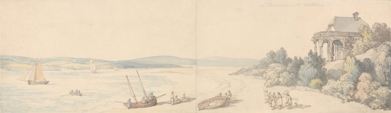 Mr Drummonds stuga, East Cowes, Isle of Wight av Thomas Rowlandson