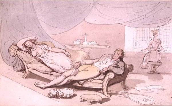 Musik hemma (penna och bläck, akvarell) av Thomas Rowlandson