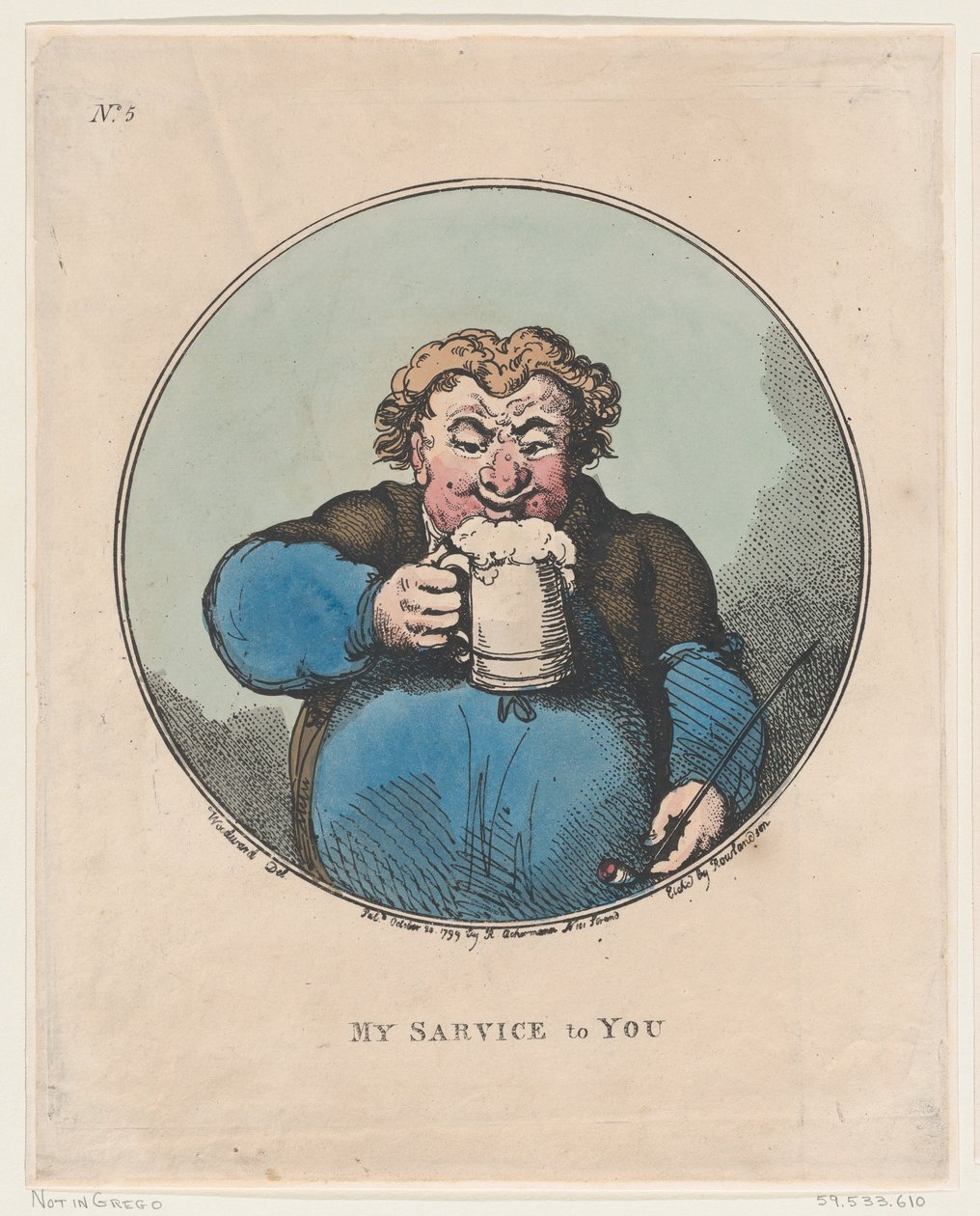 Min tjänst till dig, 20 oktober 1799, 20 oktober 1799. av Thomas Rowlandson