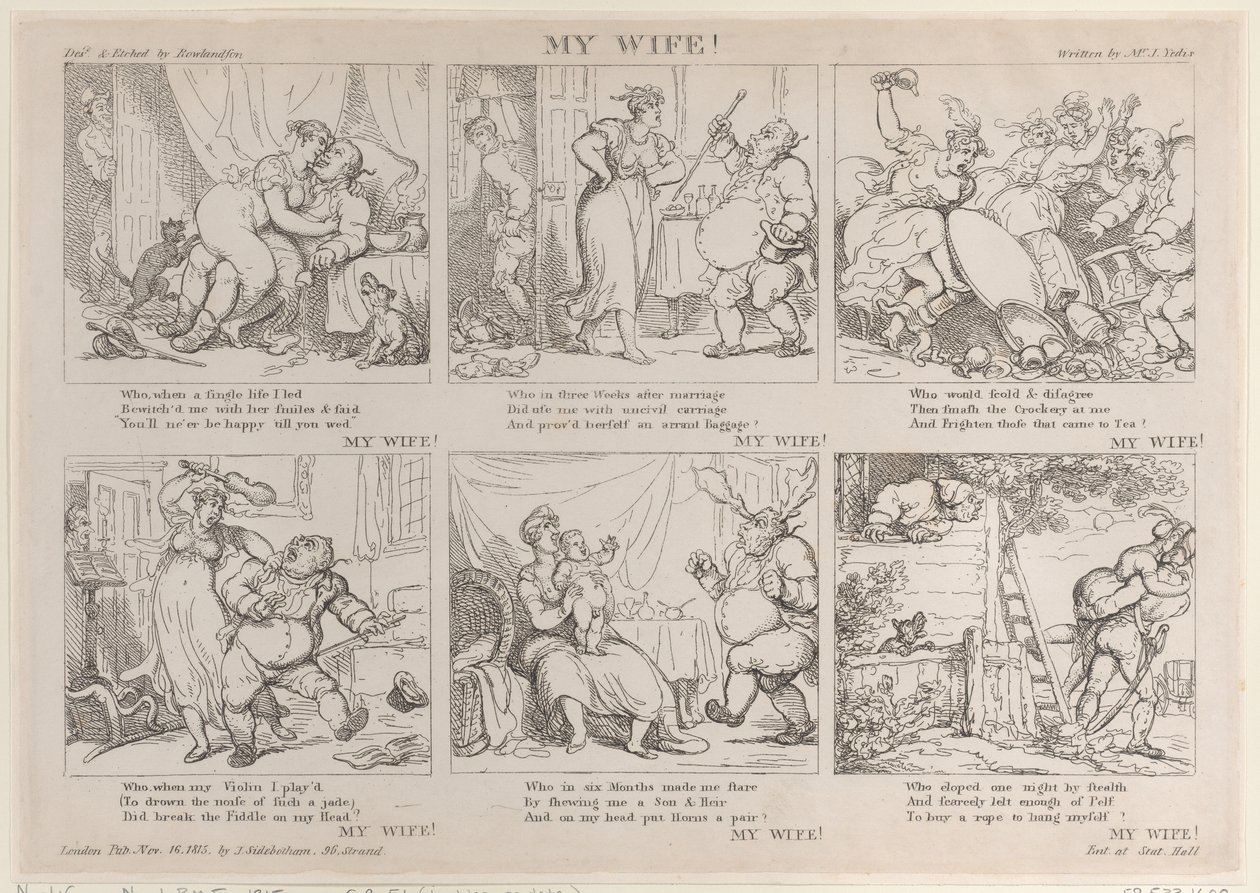 Min fru!, 16 november 1815, 16 november 1815. av Thomas Rowlandson