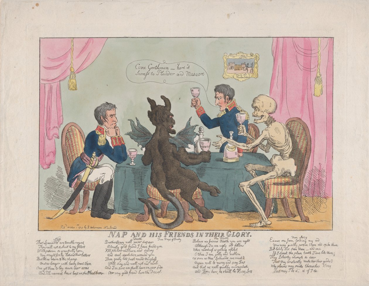 Nap and His Friends in their Glory, 1 oktober 1813., 1 oktober 1813. av Thomas Rowlandson