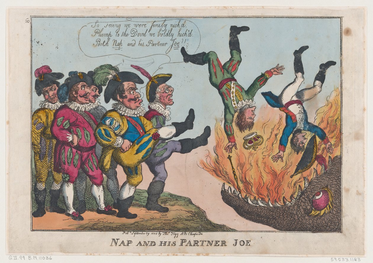 Nap och hans partner Joe, 29 september 1808, 29 september 1808. av Thomas Rowlandson