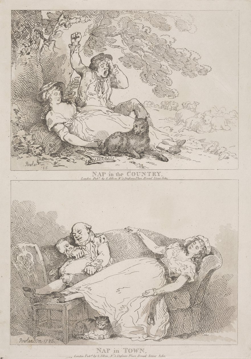 Tupplur på landet – Tupplur i stan av Thomas Rowlandson