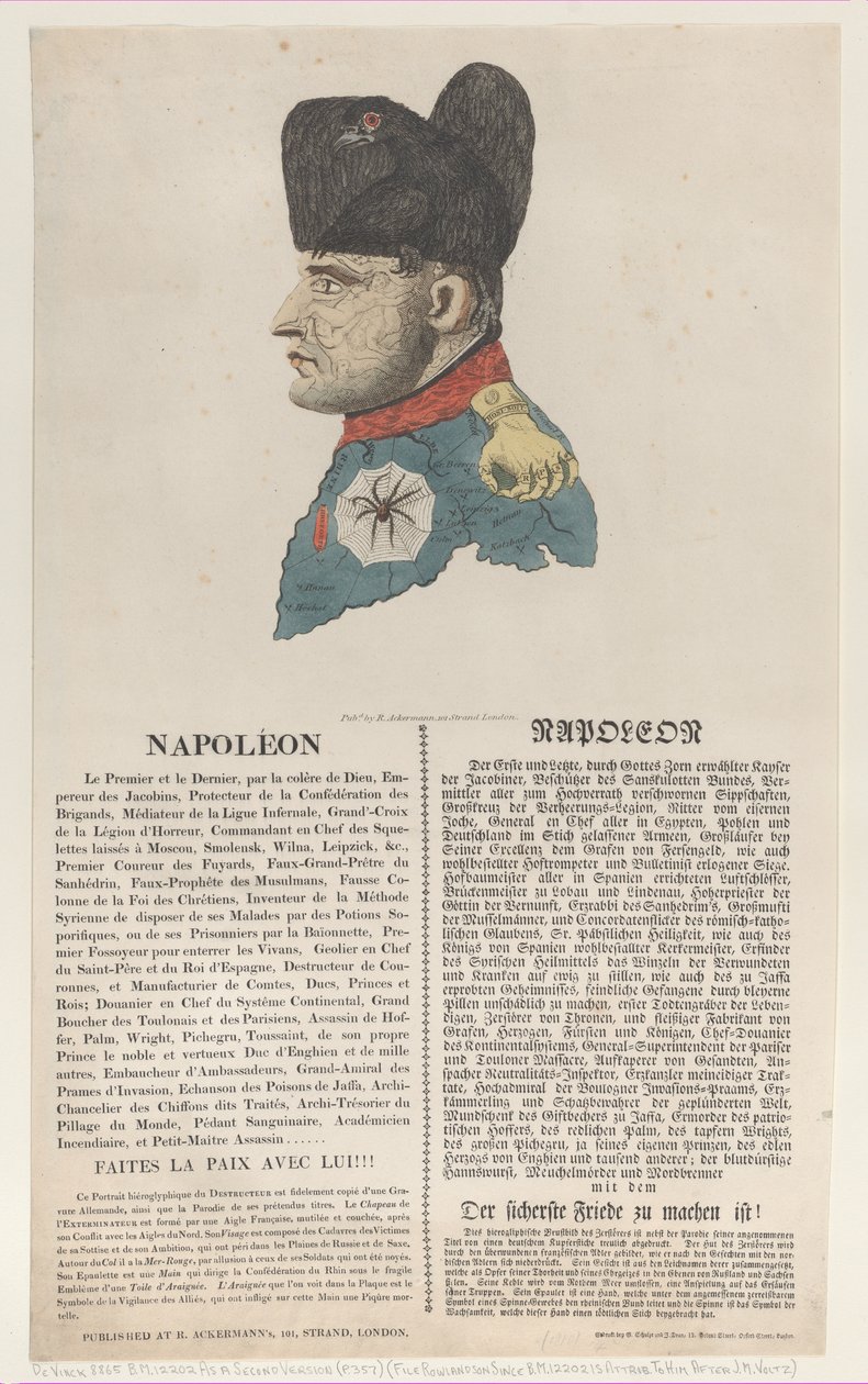 Napoleon, mars 1814, mars 1814. av Thomas Rowlandson