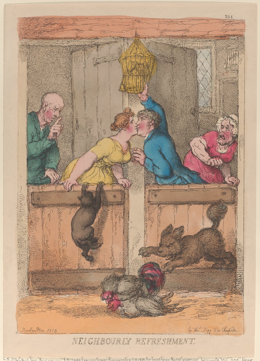 Förfriskningar bland grannarna av Thomas Rowlandson