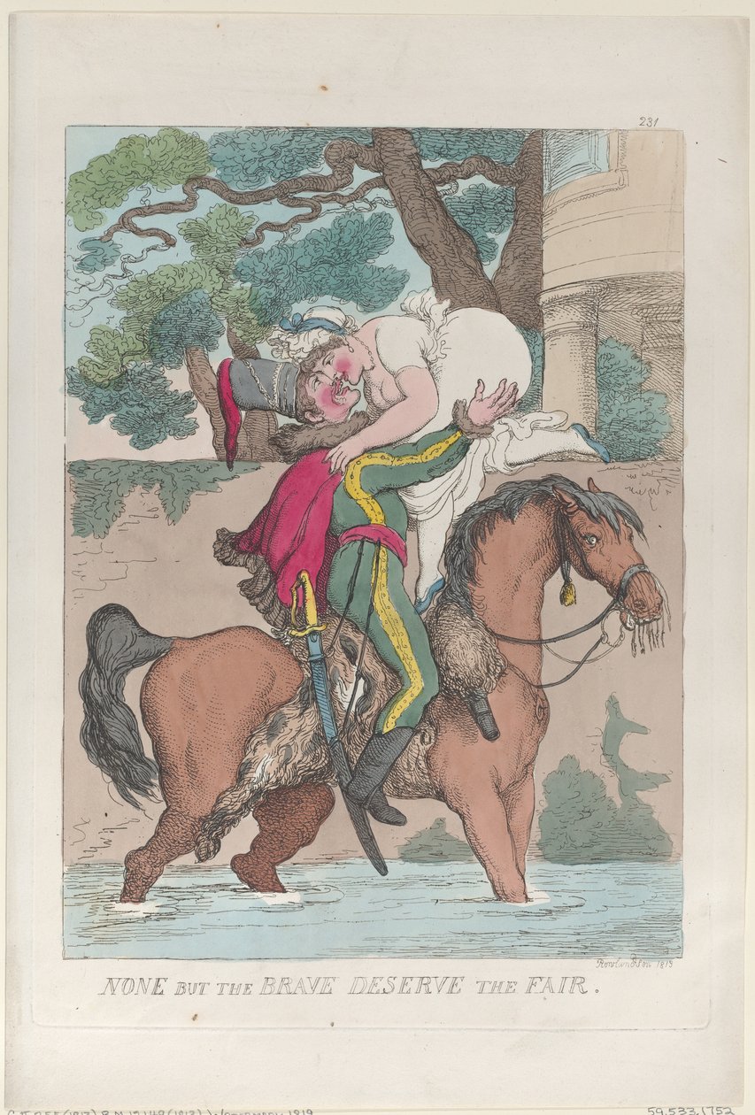 None But the Brave Deserve the Fair, 1813., 1813. av Thomas Rowlandson