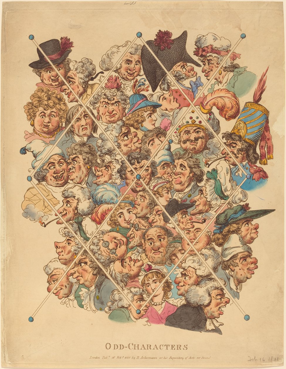Udda-karaktärer av Thomas Rowlandson