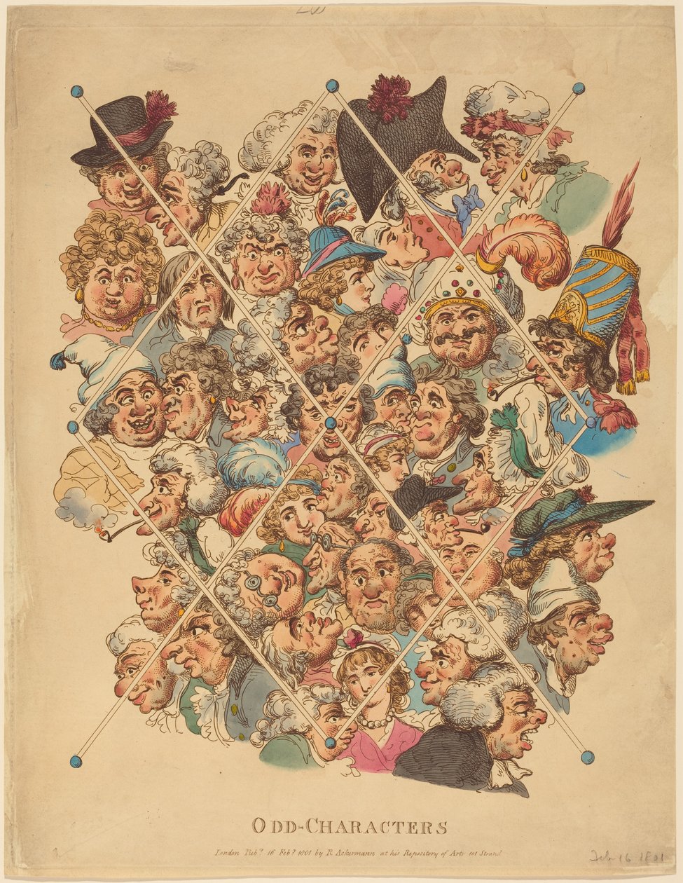 Udda tecken av Thomas Rowlandson
