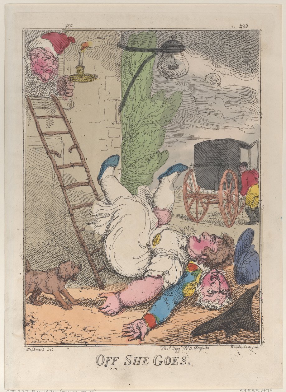 Hon går bort, 1812, 1812. av Thomas Rowlandson