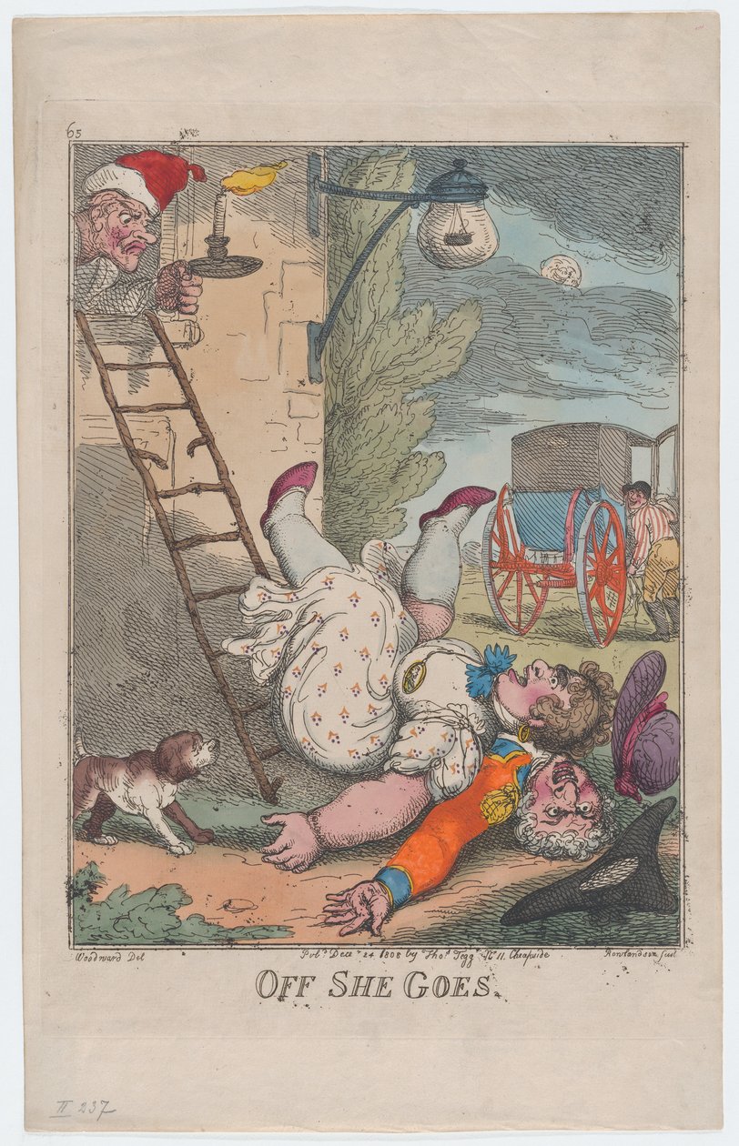 Off She Goes, 24 december 1808., 24 december 1808. av Thomas Rowlandson