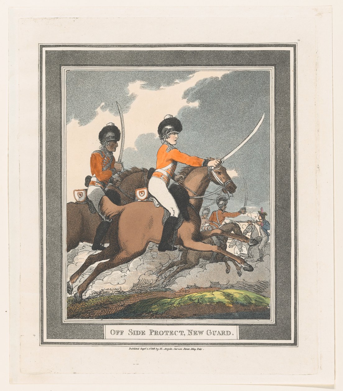 Off Side Protect, New Guard, 1 september 1798., 1 september 1798. av Thomas Rowlandson