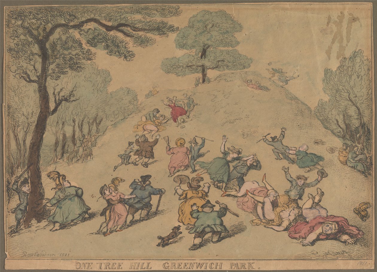 One Tree Hill i Greenwich Park av Thomas Rowlandson