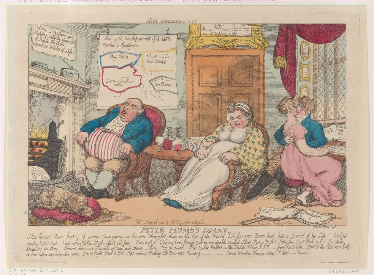 Peter Plumbs dagbok, 20 maj 1810, 20 maj 1810. av Thomas Rowlandson