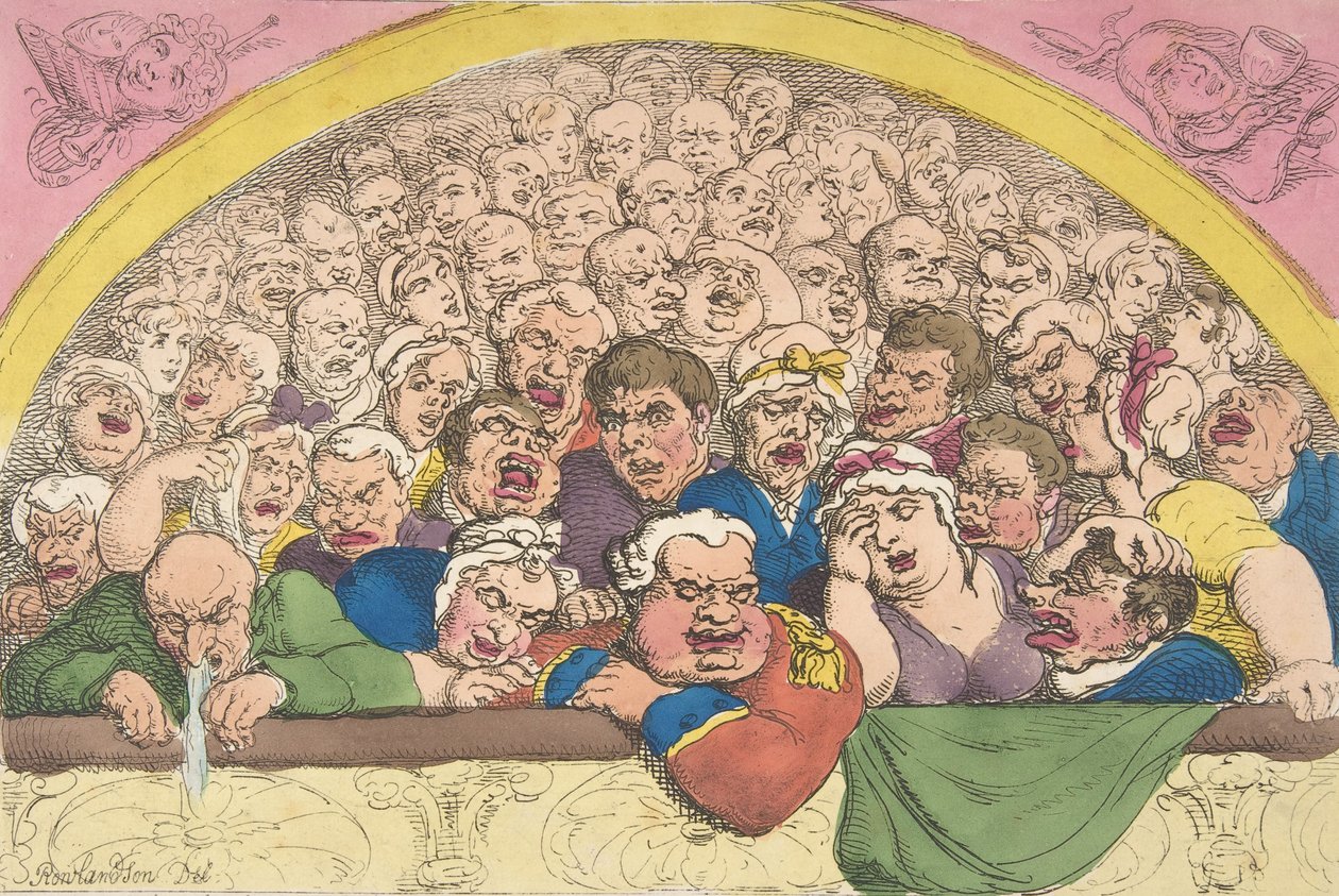 Pigeon Hole. A Convent Garden Contrivance to Coop up the Gods, 20 februari ..., 20 februari 1811. av Thomas Rowlandson