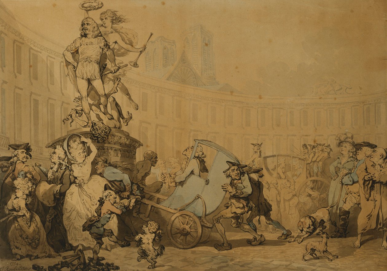 Segertorget i Paris, 1784 av Thomas Rowlandson