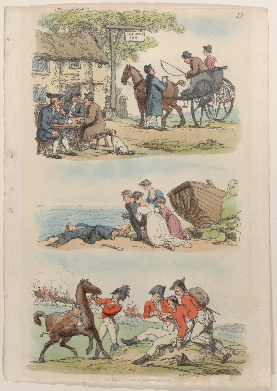 Plåt 12, från World in Miniature, 1816., 1816. av Thomas Rowlandson