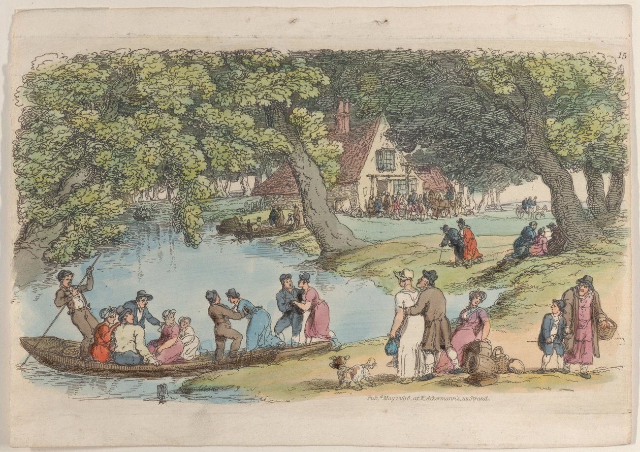 Plåt 15, från World in Miniature, 1816., 1816. av Thomas Rowlandson