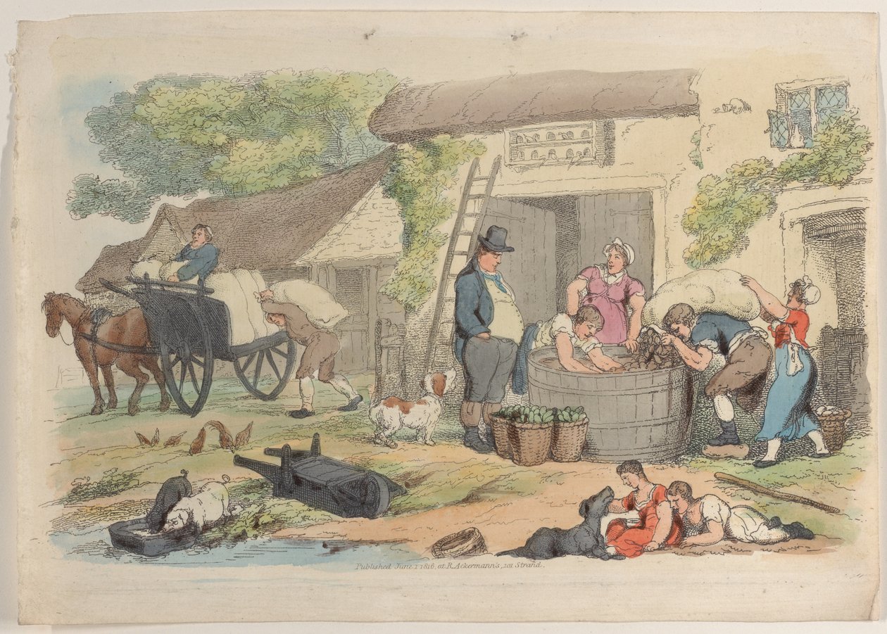 Plåt 16, från World in Miniature, 1816., 1816. av Thomas Rowlandson