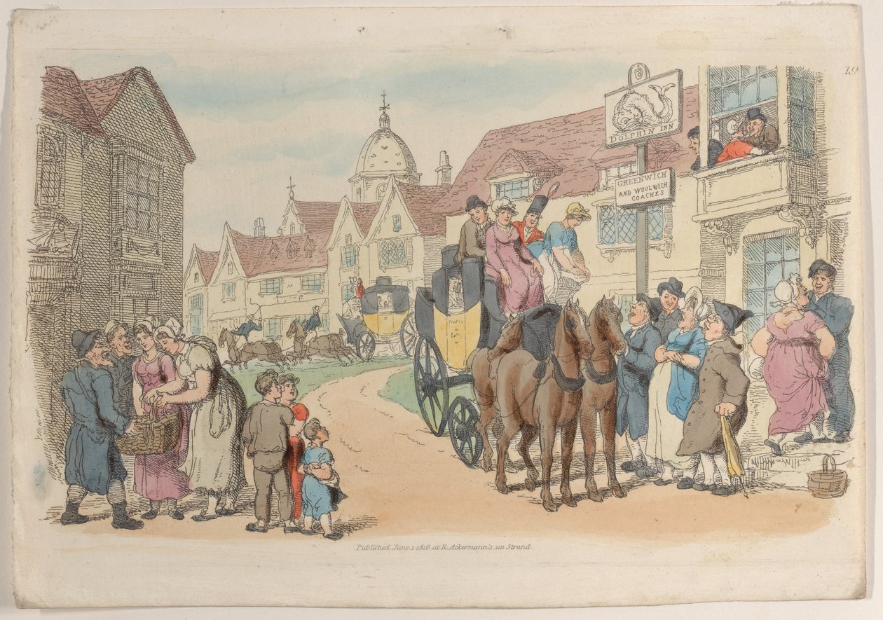 Plåt 19, från World in Miniature, 1816., 1816. av Thomas Rowlandson
