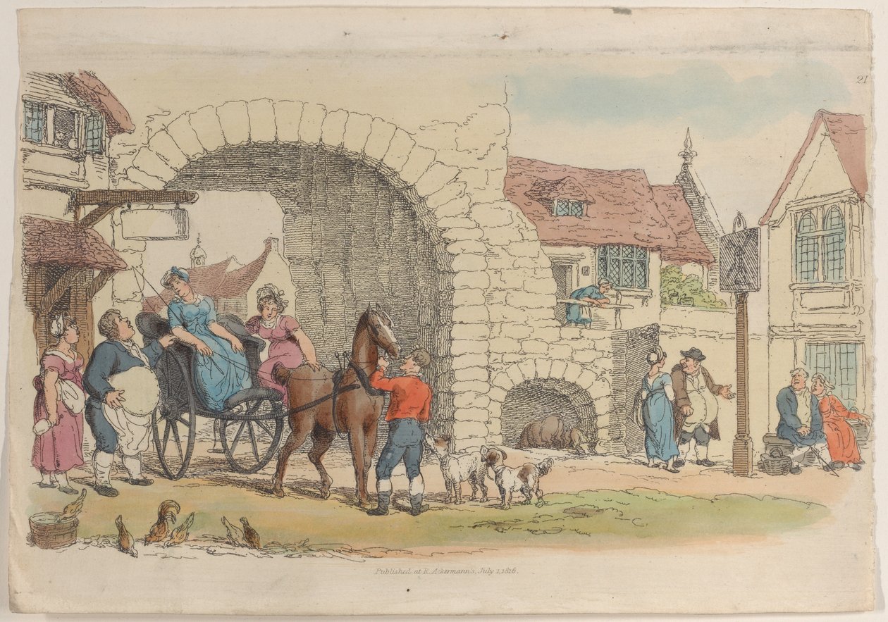 Tavla 21, från World in Miniature, 1816., 1816. av Thomas Rowlandson