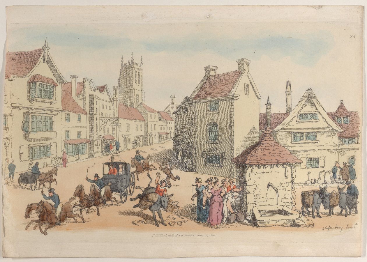 Tavla 24, från World in Miniature, 1816., 1816. av Thomas Rowlandson