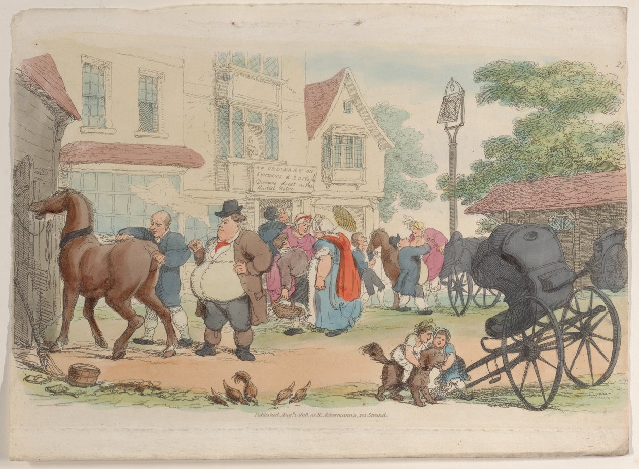 Tavla 27, från World in Miniature, 1816., 1816. av Thomas Rowlandson