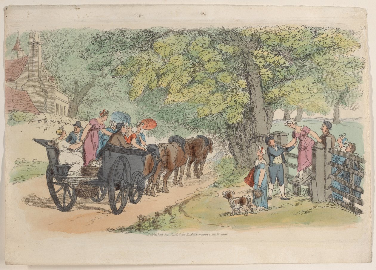 Plåt 33, från World in Miniature, 1816., 1816. av Thomas Rowlandson