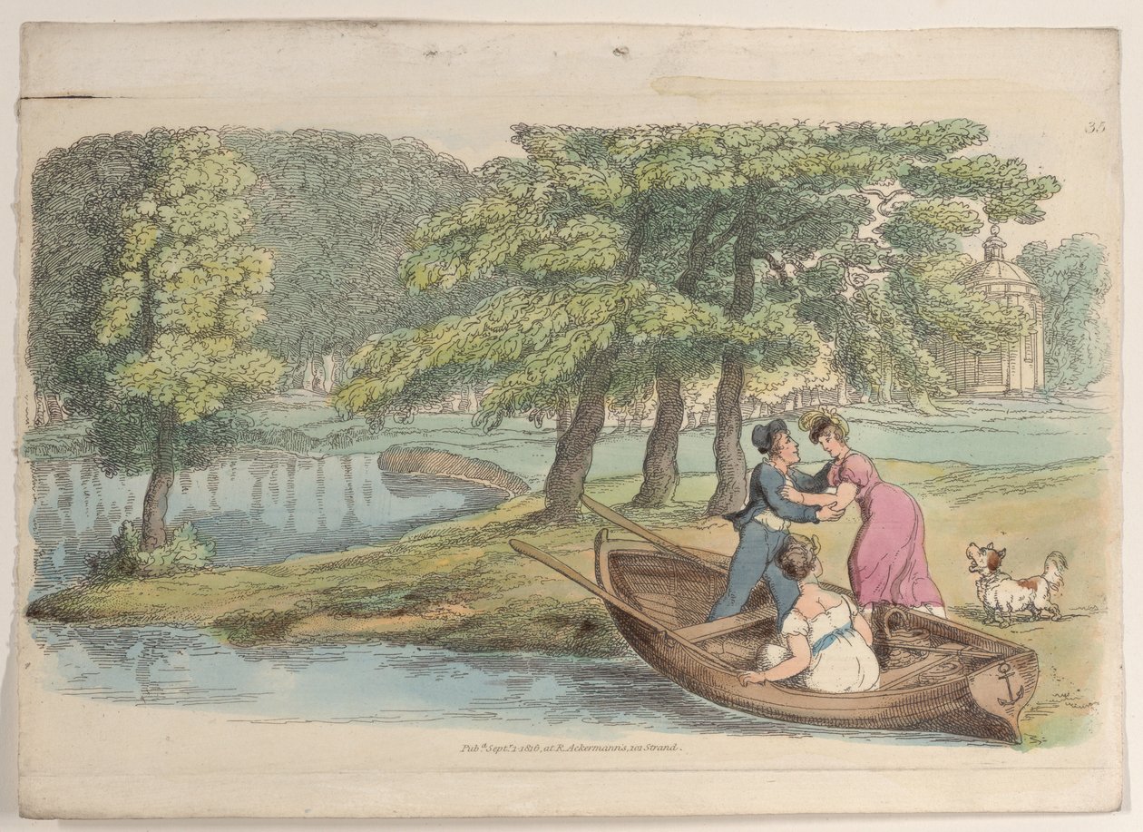 Plåt 35, från World in Miniature, 1816., 1816. av Thomas Rowlandson
