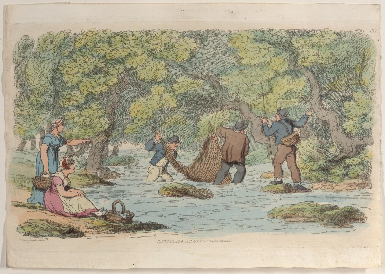 Plåt 37, från World in Miniature, 1816., 1816. av Thomas Rowlandson