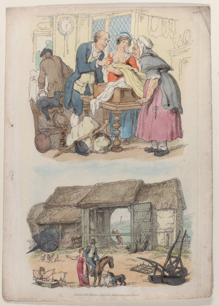Plåt 5, från World in Miniature, 1816., 1816. av Thomas Rowlandson