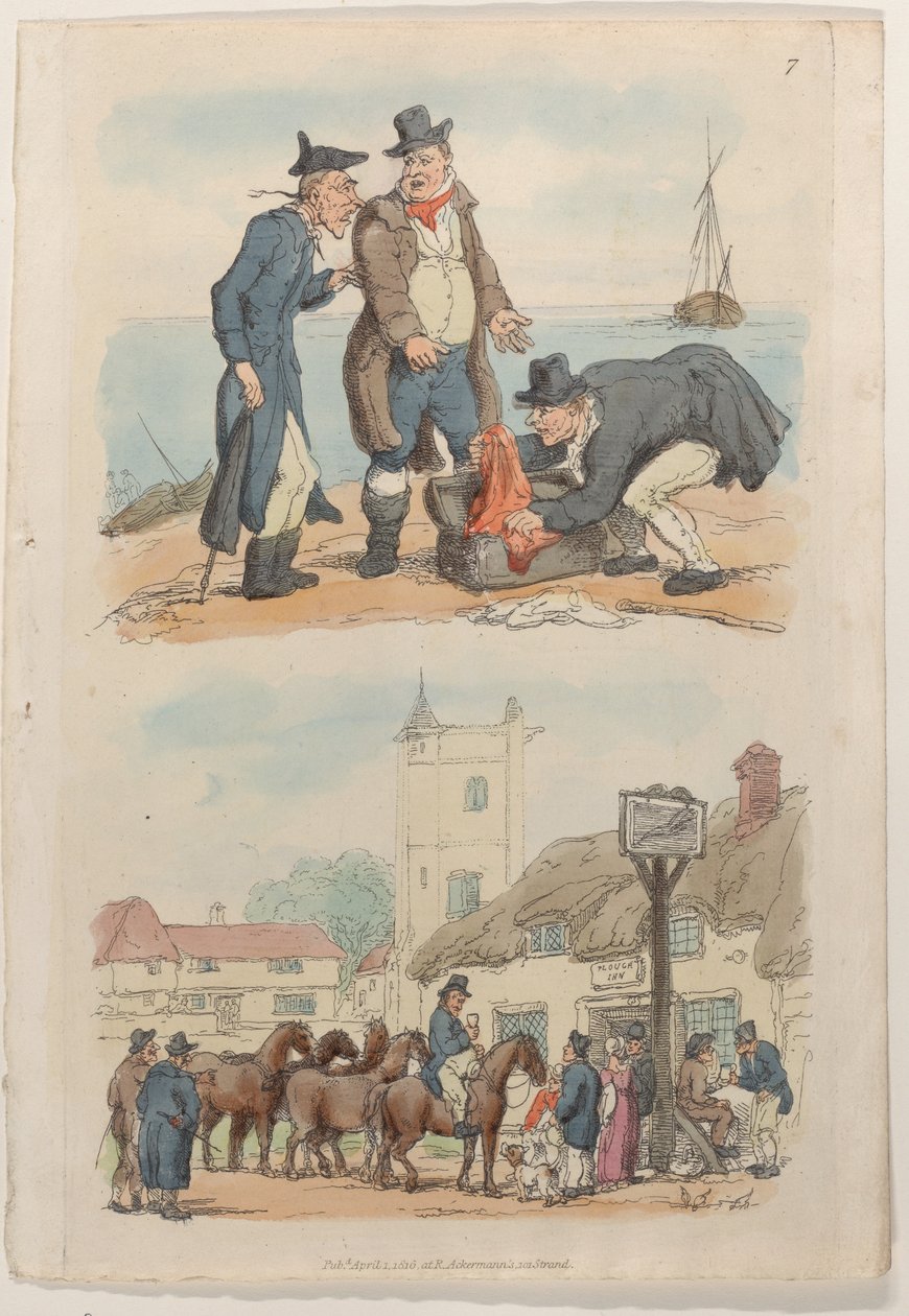 Plåt 7, från World in Miniature, 1816., 1816. av Thomas Rowlandson