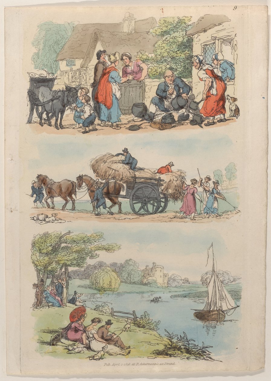 Tavla 9, från World in Miniature, 1816., 1816. av Thomas Rowlandson