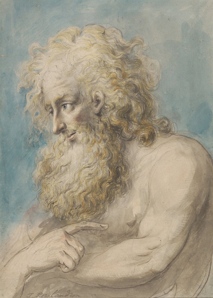 Porträtt av en skäggig man av Thomas Rowlandson