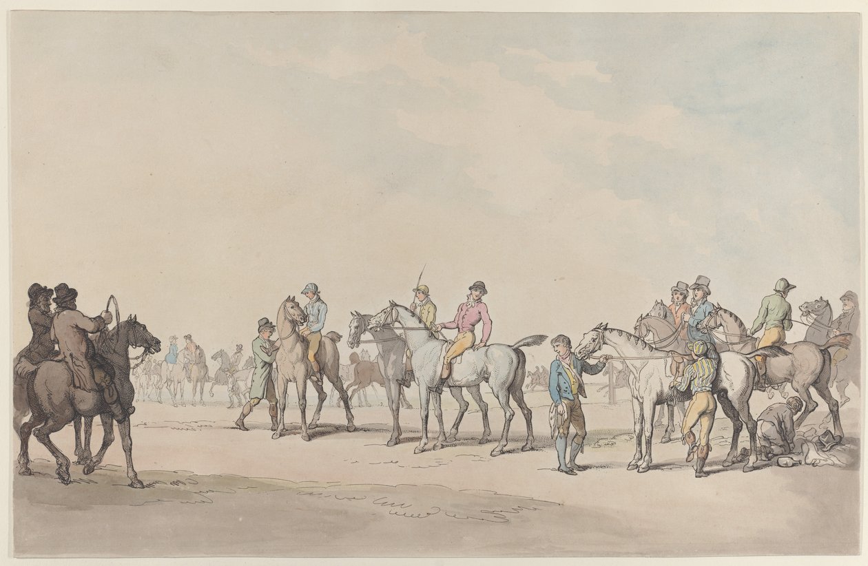 Förberedelser inför loppet av Thomas Rowlandson