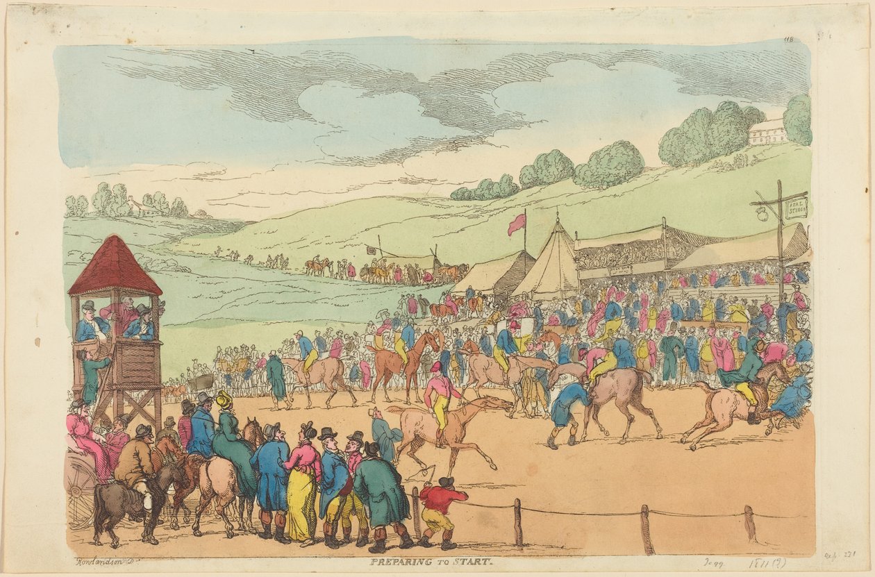 Förberedelser inför starten av Thomas Rowlandson