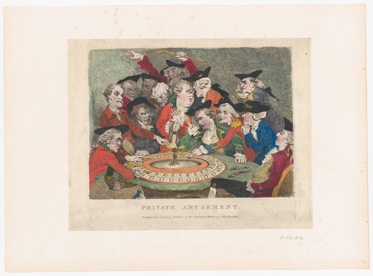Privat nöjen, 1 januari 1786., 1 januari 1786. av Thomas Rowlandson