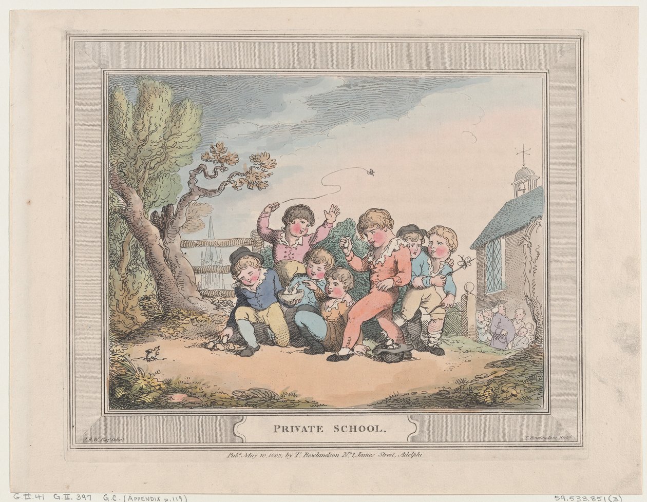 Privatskola, 10 maj 1802, 10 maj 1802. av Thomas Rowlandson