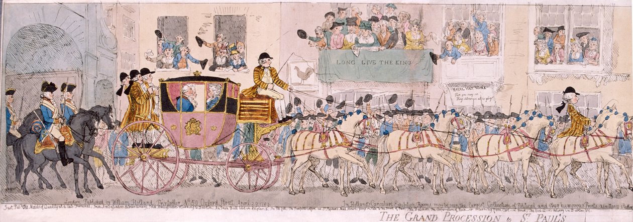 Procession av kung George III och drottning Charlotte till St Paul