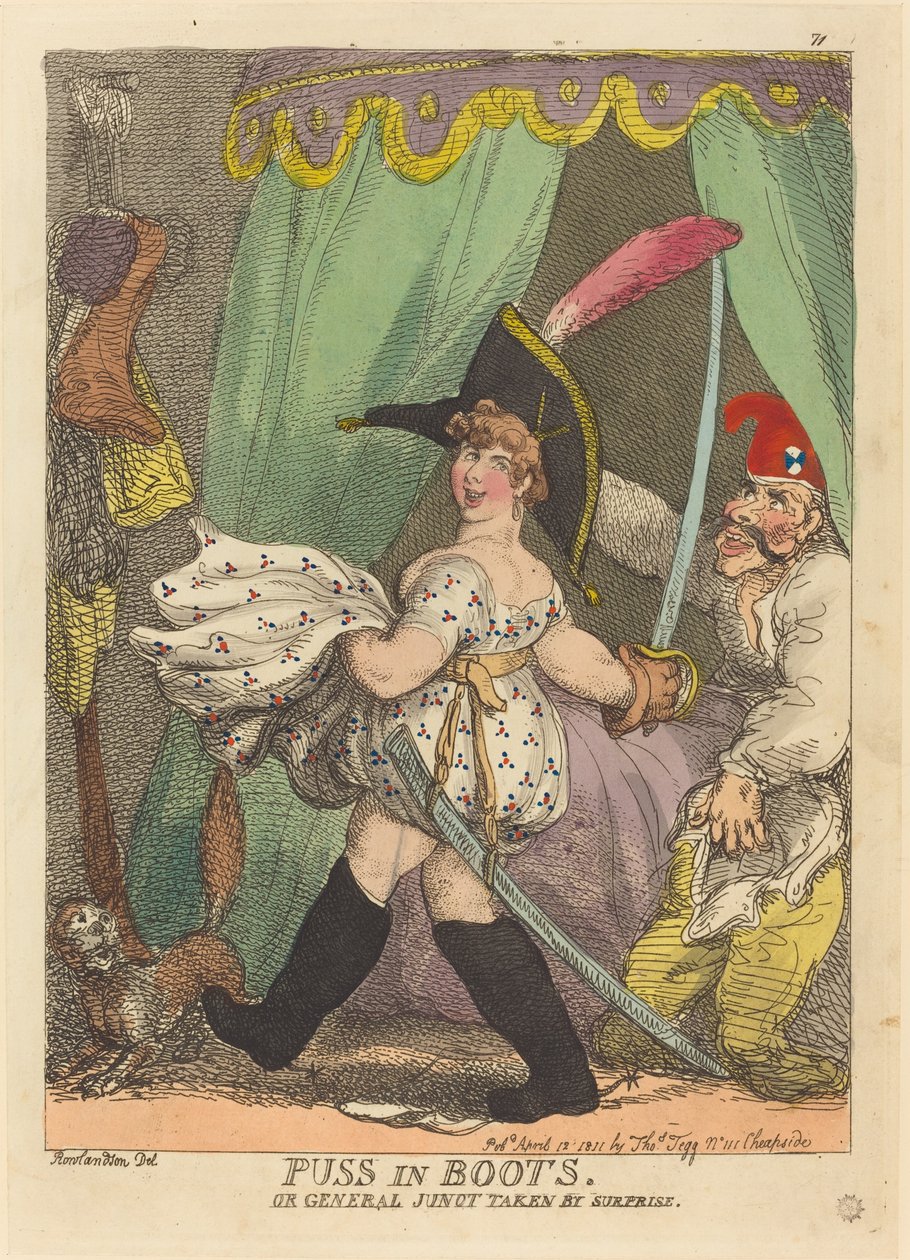 Puss in Boots, eller General Junot tagen av Surprise av Thomas Rowlandson