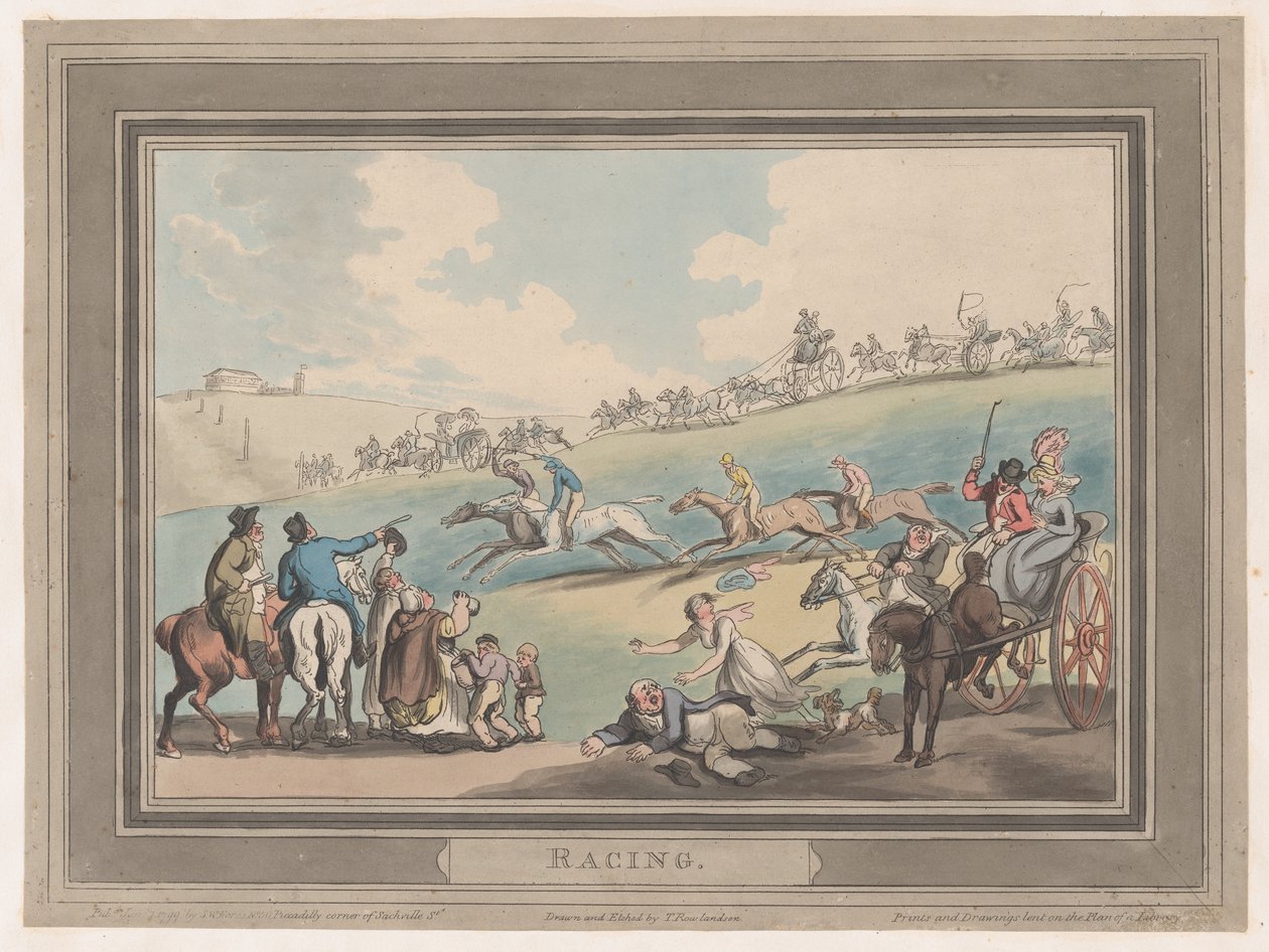Racing [The Start], 1 januari 1799., 1 januari 1799. av Thomas Rowlandson