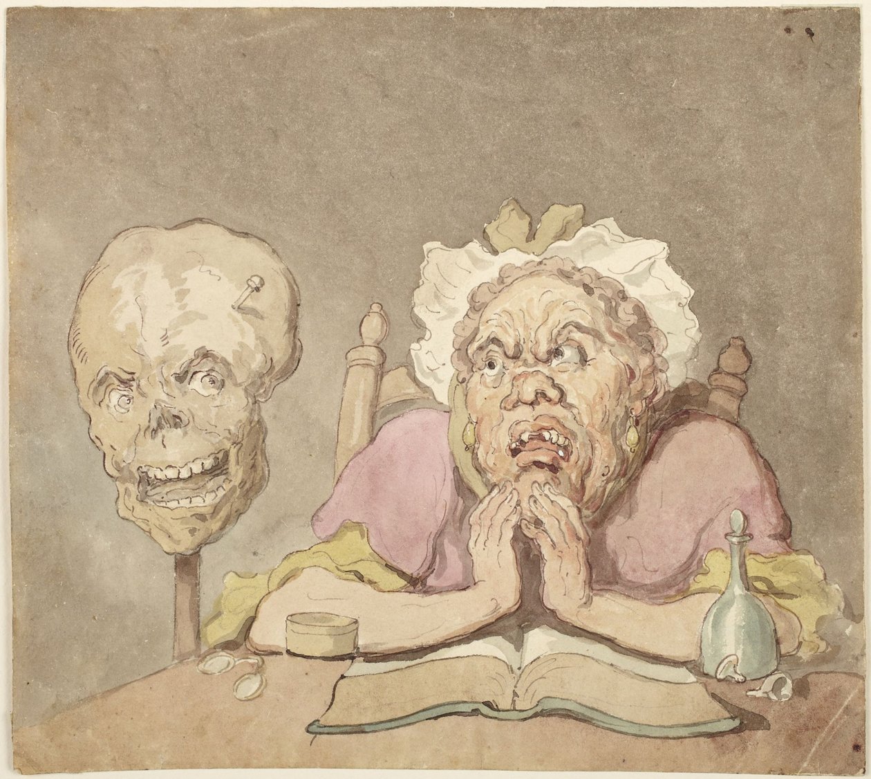 Följderna av omåttlighet eller Memento Mori av Thomas Rowlandson