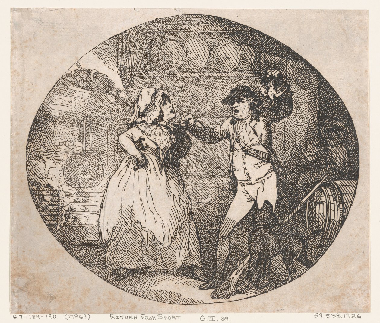 Return from Sport, 1786 ., 1786 . av Thomas Rowlandson
