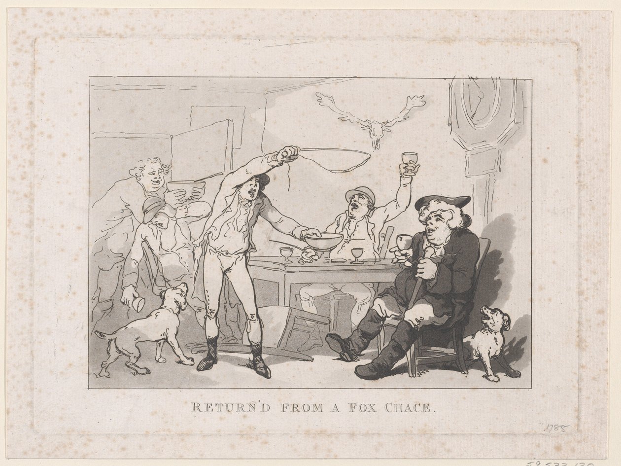 Återvände från en Fox Chase av Thomas Rowlandson