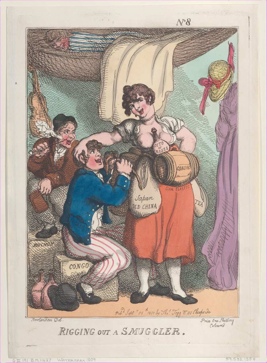 Rigga ut en smugglare, 25 september 1810, 25 september 1810. av Thomas Rowlandson